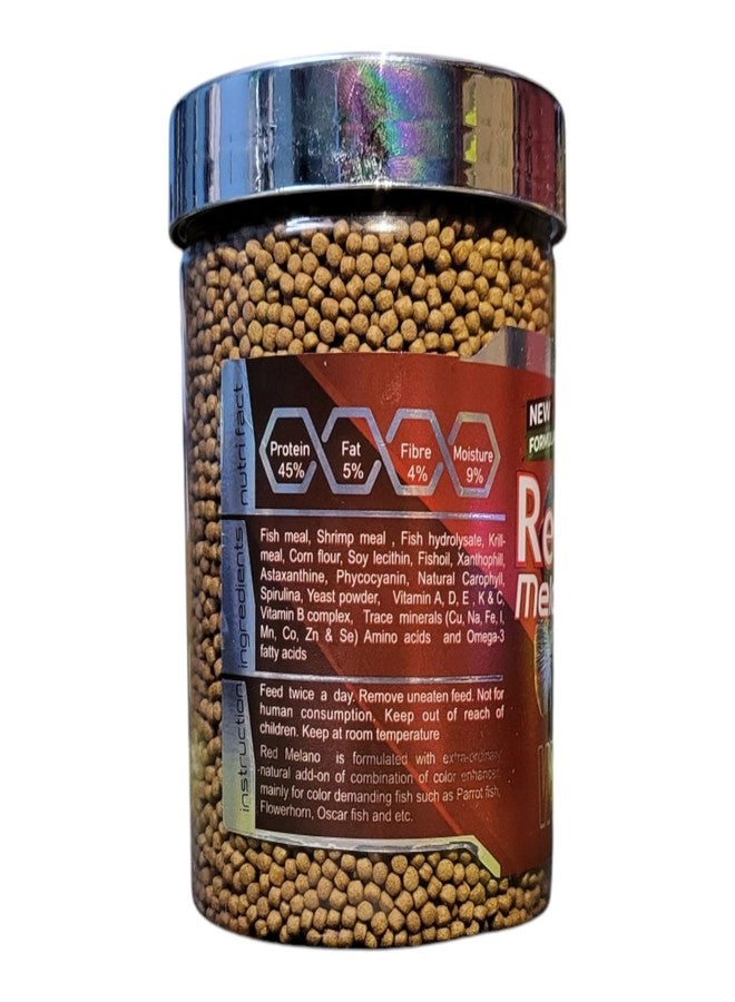 WA Red Melano Color Enhancing Fish Food | Floating Pellets | Natural Color Enhancer | Easy Digestion & Balanced Nutrition | Aquawiz India (500ml (220gm)) - Image 3