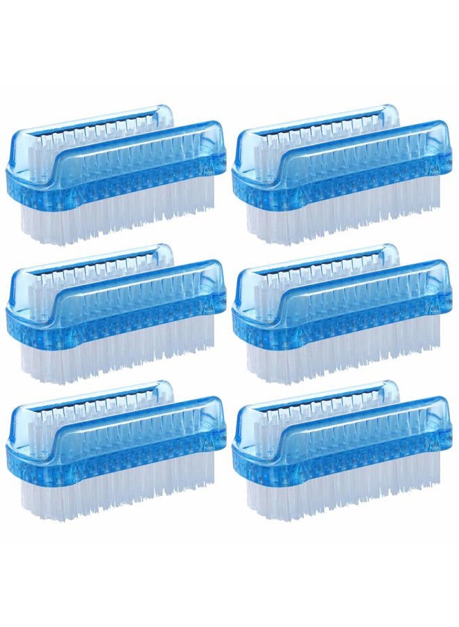 BTYMS 6 Pcs Dual-sided Nail Brush Fingernail Scrub Cleaning Brushes for Toes and Nails Cleaner Hand Scrubbing Cleaning Brushes - Image 1