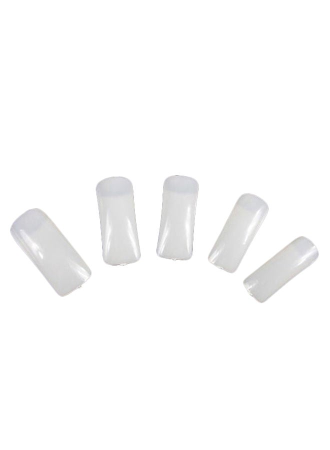 NIBEMINENT 500-Piece False Nail Tips White - Image 1