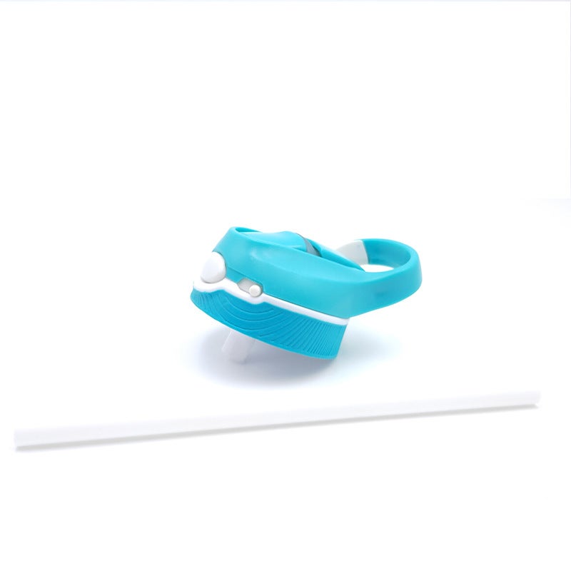 Safety lock thermos cup lid food grade safety silicone cup lid high value water cup with straw cup accessories(Latch Cover Cyan) - Image 1
