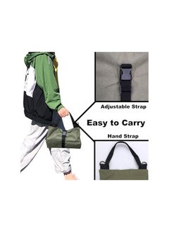 PROMASS promass Tool Roll Up Bag, Multi-Purpose Waterproof Oxford Cloth, Heavy-Duty Tool Organizer Bag with 5 Tool Pockets, Suitable for Electricians, Machinists and Hobbyist, Gift for Men, Army Green  - Image 5