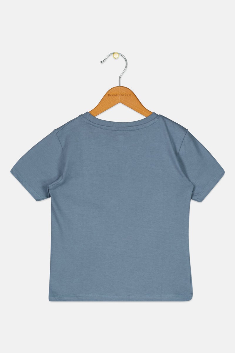 Tom And Jerry Toddlers Boy Tom And Jerry Graphic Print Short Sleeve T-Shirt, Dusty Blue - Image 2