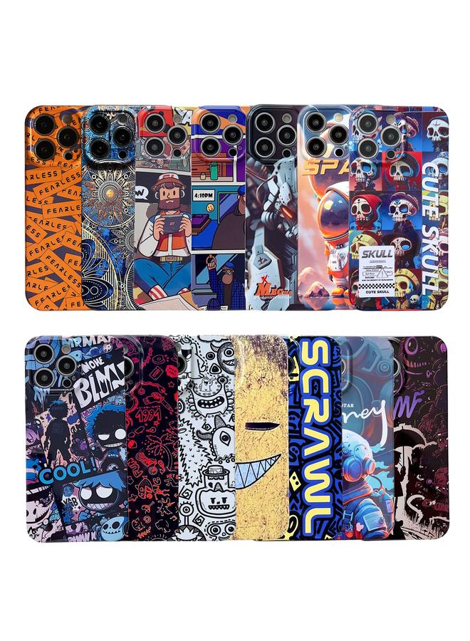 S-TOP Case For iPhone 15 Painted Pattern Precise Hole PC Phone Case - Image 2