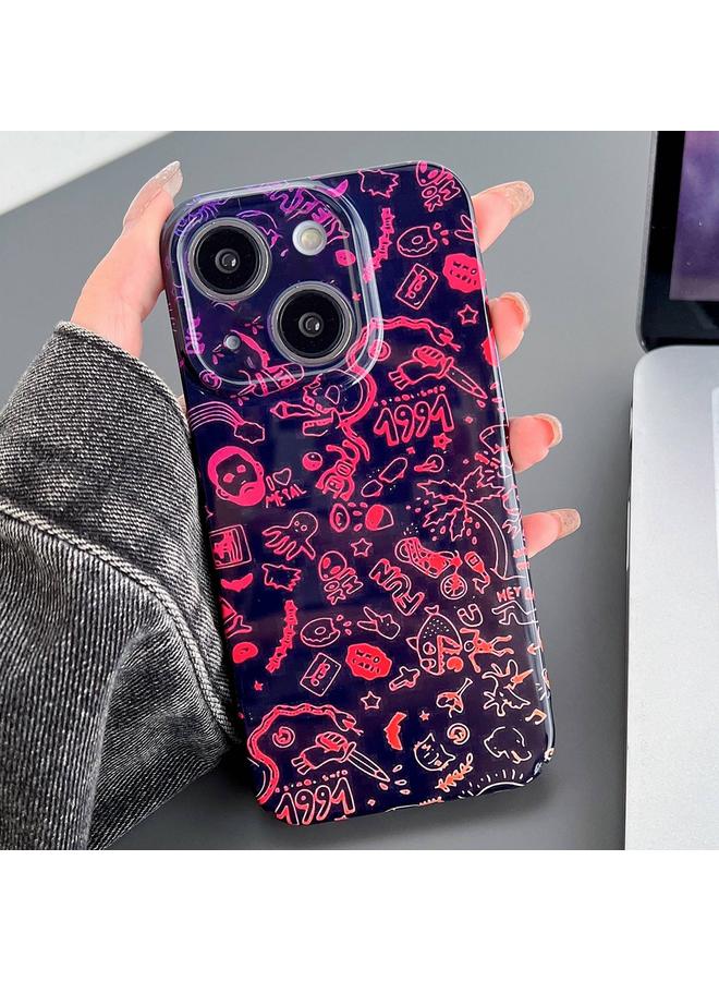S-TOP Case For iPhone 15 Painted Pattern Precise Hole PC Phone Case - Image 1