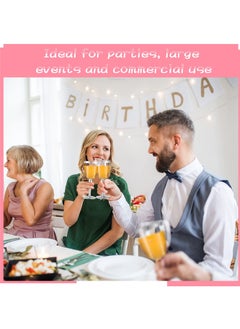 KASTWAVE 20 Pack Rimmed Disposable Plastic Glbulk 240Ml Elegant Fancy Glhighball Gltransparent Cocktail Cups Long Handle Dessert Cups Party Wedding Anniversary Birthday  - Image 5