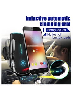 KASTWAVE Wireless Car Charger for All Smartphones, 15W Fast Charging Auto Clamping Car Charger Phone Mount Phone Holder，Auto Clamping Car Wireless Charger Air Vent Car Phone Mount Black  - Image 3