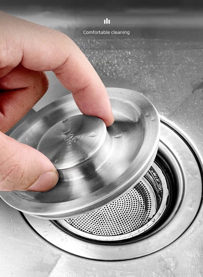 2 Pack 304 Stainless Steel Kitchen Sink Strainer Anti-Clogging Drain Filter Strainer - Image 3
