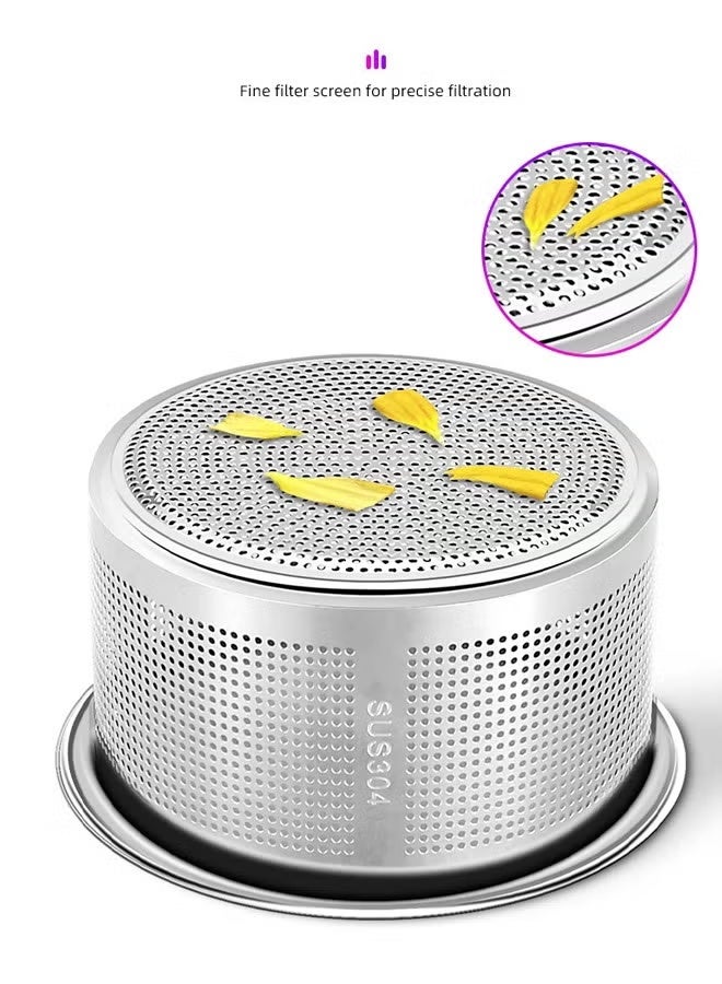 2 Pack 304 Stainless Steel Kitchen Sink Strainer Anti-Clogging Drain Filter Strainer - Image 2