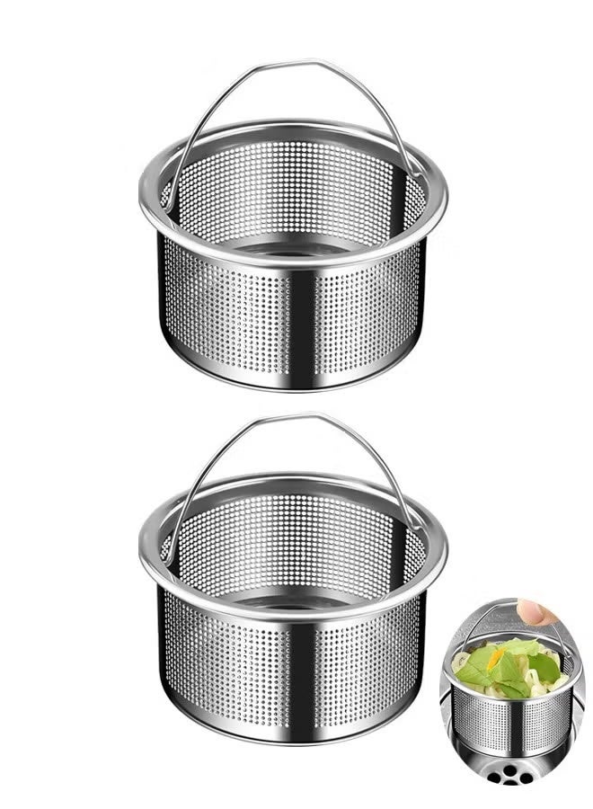 2 Pack 304 Stainless Steel Kitchen Sink Strainer Anti-Clogging Drain Filter Strainer - Image 1