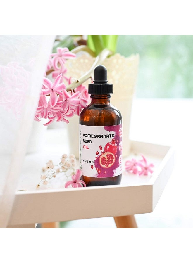 Premium Nature Pomegranate Seed Face Oil. 100% Pure Unrefined Cold Pressed for Essential Oils. Gua Sha Oil. Oil for Hair Skin and Nails 4 oz - Image 2