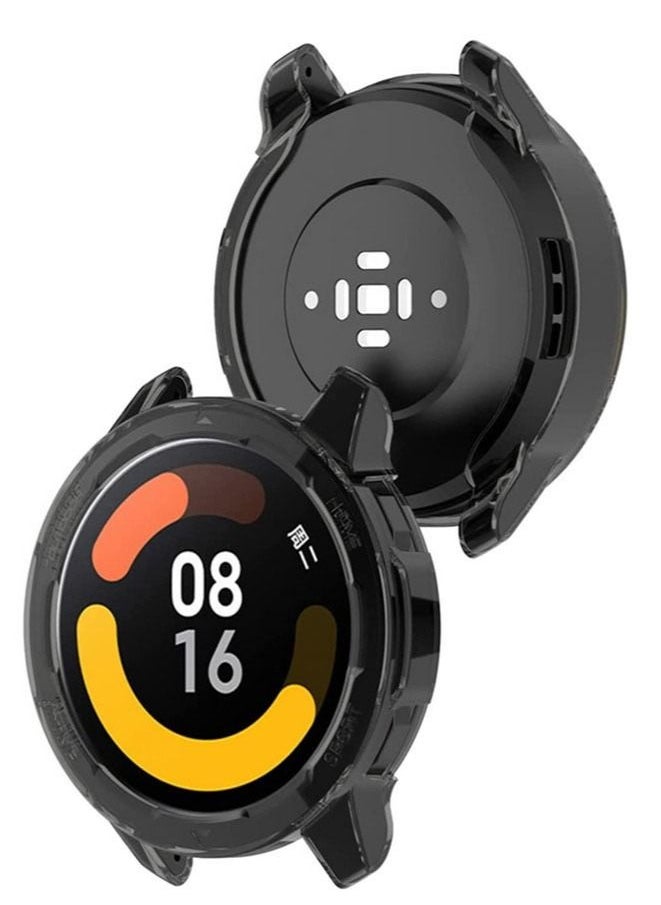 Generic - Screen Protector Case Shell Frame For Xiaomi Mi Watch S1 Active Smart Watch (Black) - Image 1