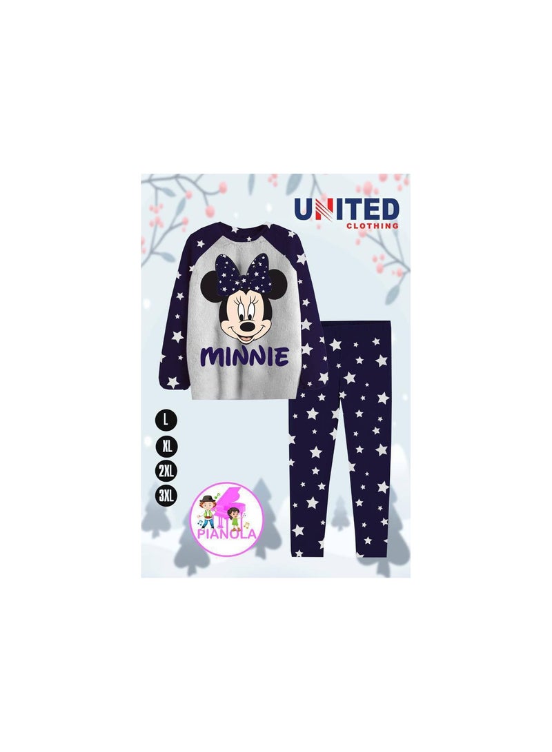 Pajamas made of polar T-shirt and velor pants