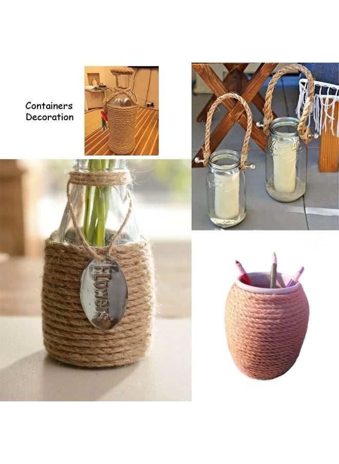 Premify - 20M Jute Rope, 4mm Natural Jute Twine Rustic Cord,Hemp String for DIY Box Packing Wedding Decoration, Bundling Wrapping Floristry Arts Crafts - Image 1