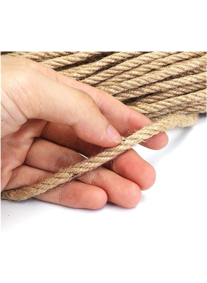 Premify - 20M Jute Rope, 4mm Natural Jute Twine Rustic Cord,Hemp String for DIY Box Packing Wedding Decoration, Bundling Wrapping Floristry Arts Crafts - Image 1
