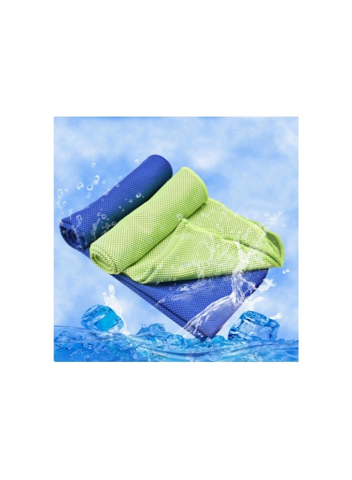 Generic Cooling Towel, Ice Sensitive Sweat Towel, Sports Quick Drying Ultra-Fine Fiber Cloth, Soft And Breathable Cooling Towel 30 * 100cm Deep Blue  - Image 3
