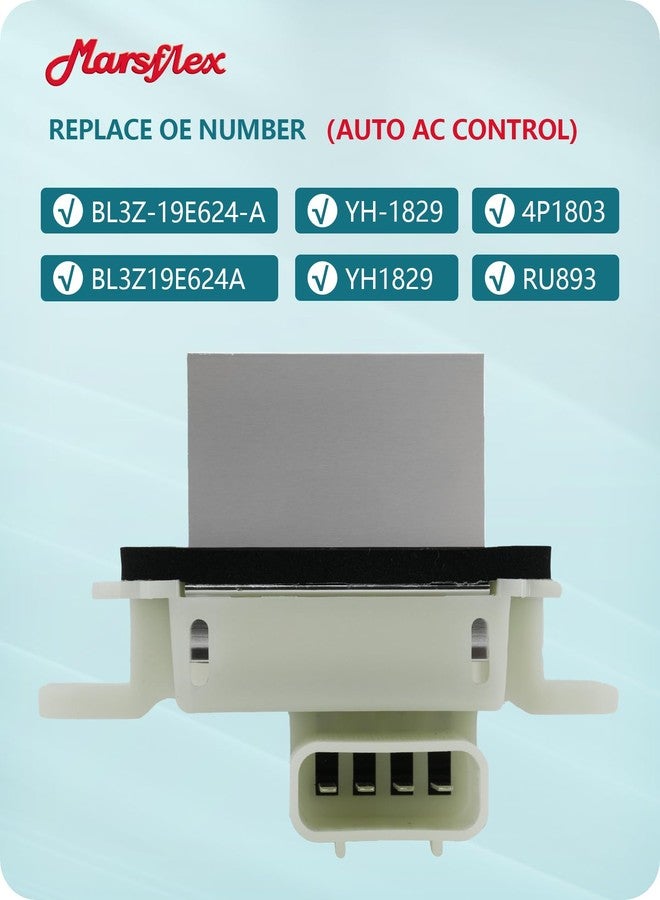 Marsflex Blower Motor Resistor BL3Z19E624A for 2009 2010 2011 2012 2013 2014 2015 2016 2017 for Ford F150 Expedition, for Lincoln Navigator, Blower Resistor YH1829 4P1803 RU893 for Auto AC Control - Image 3