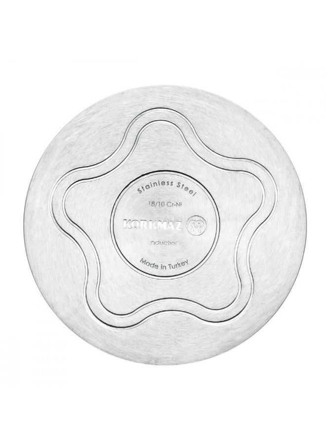 كوركماز طقم أواني طهي من الفولاذ المقاوم للصدأ من أسترون، 11 قطعة - Image 3