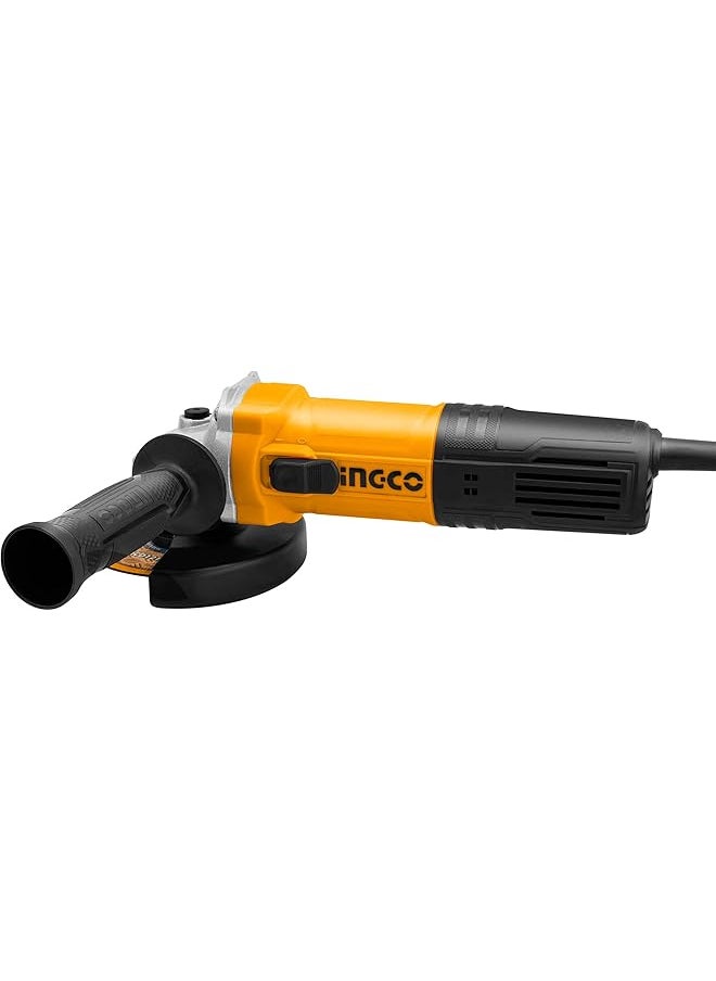 INGCO 750W 115 Mm Angle Grinder With Auxillary Handle And Side Switch Yellow  - Image 3