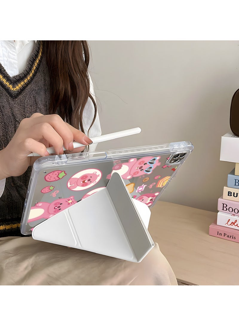 general Acrylic Protective Case for iPad Pro 2024 11-inch Cute Loopy Cartoon Case Features Pen Slot and Y-Fold Stand - Image 5