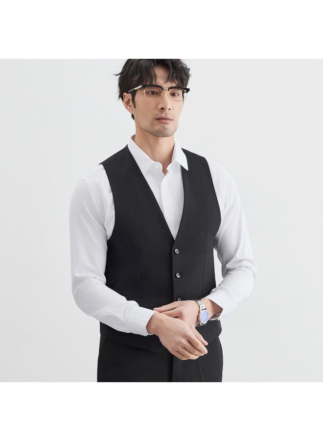 Fapai Suit + Vest + Trousers] Spring And Autumn Youth Men's Business Suit Set Fashion Classic Stripe Suit - Image 4