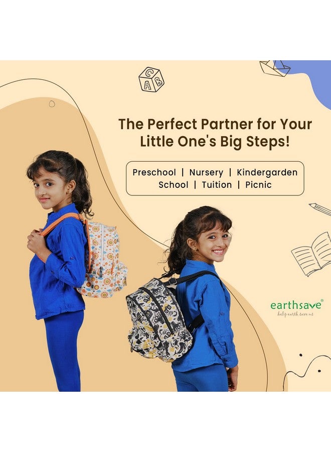 earthsave Kids Backpack for Preschool, Nursery, Kindergarden, School, Tuition, Picnic | Travelling Backpack for Boys & Girls | Bagpack for Kids | Perfect for Ages 3-6 Years | Sun - Image 2