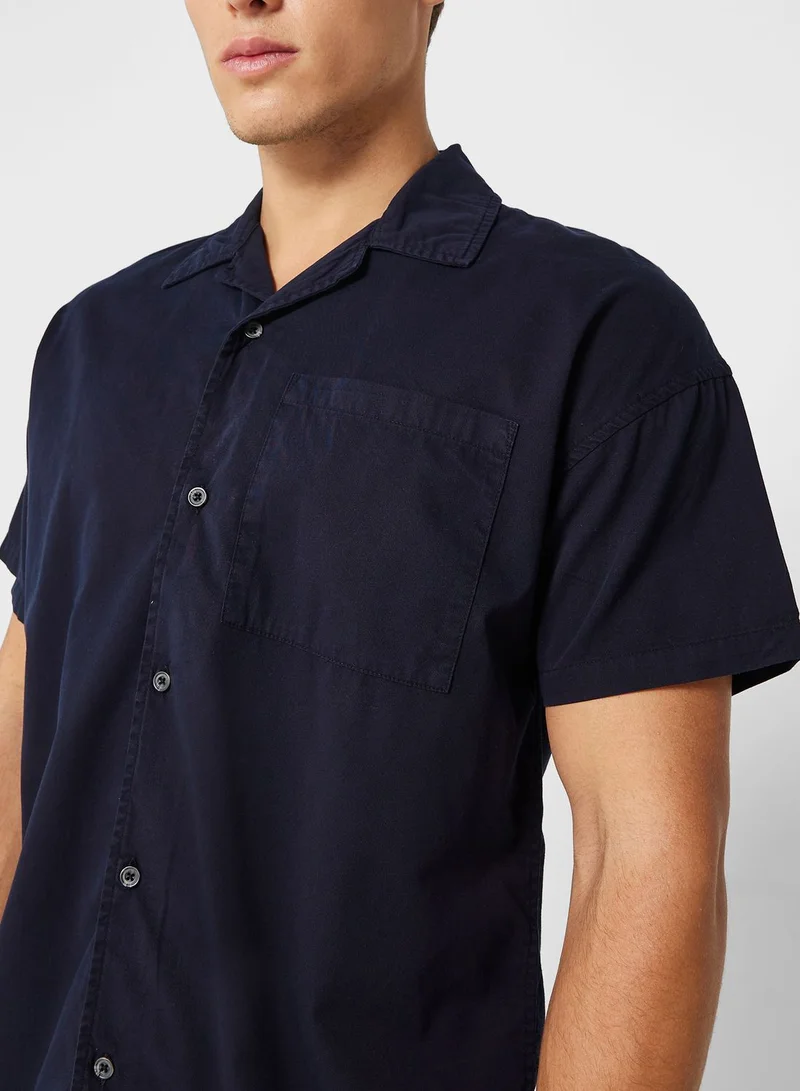 سفنتي فايف Short Sleeve Twill Shirt