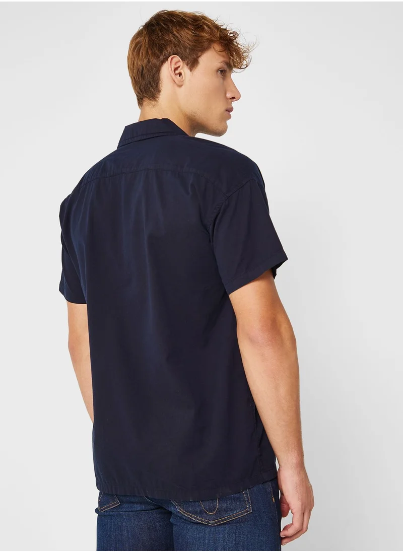 سفنتي فايف Short Sleeve Twill Shirt