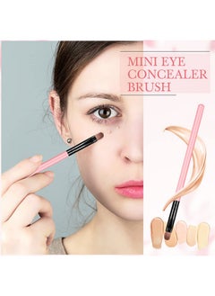 Patelai 48 Pieces Small Concealer Brush Flat Lip Concealer Brushes Portable Eyebrow Brush Concealer Makeup Brush Synthetic Fiber Lip Brush Beauty Makeup Tools For Concealing Blending Setting Buffing (Pink)  - Image 5