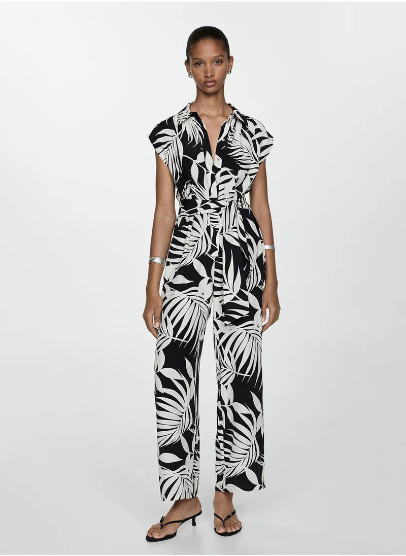 مانجو Casual Printed With Bow Jumpsuit