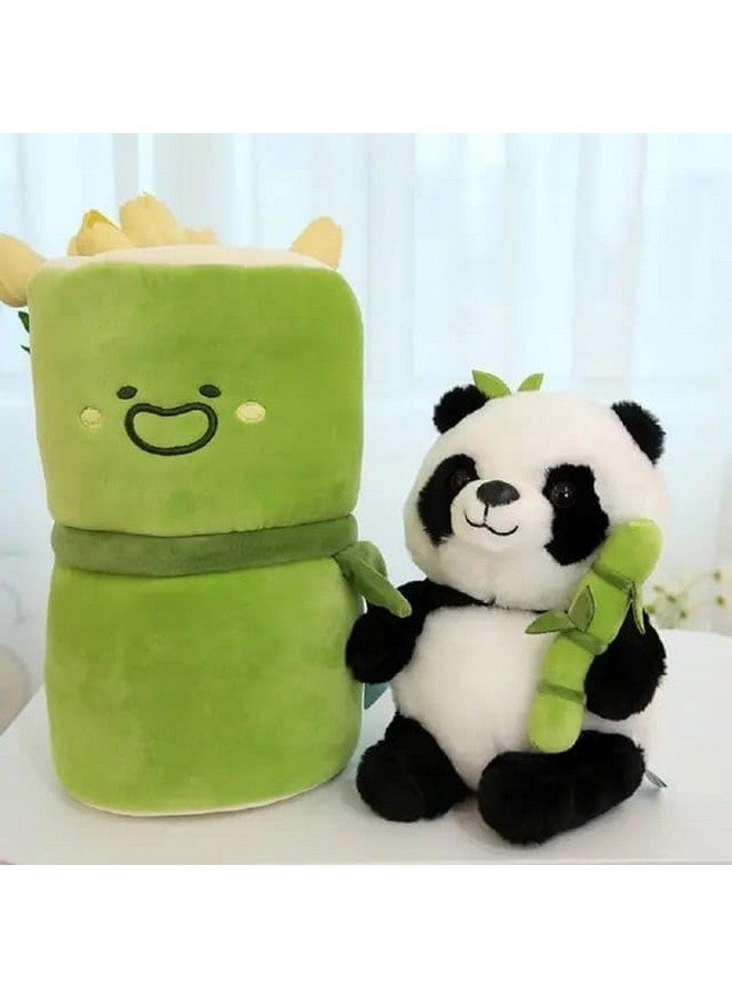 AVS AVS Cute Funky Plushie Soft Toy Bamboo Tube Panda Stuffed Animal Panda Toys, Stuffed Animals Toy (9 Inch) - Image 3