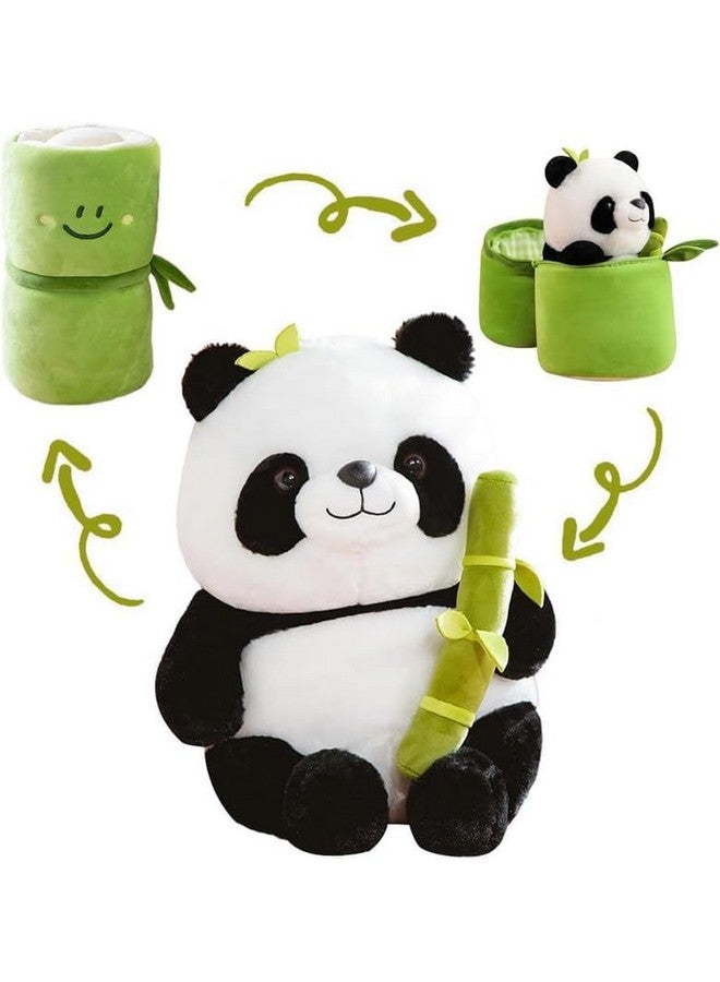 AVS AVS Cute Funky Plushie Soft Toy Bamboo Tube Panda Stuffed Animal Panda Toys, Stuffed Animals Toy (9 Inch) - Image 1