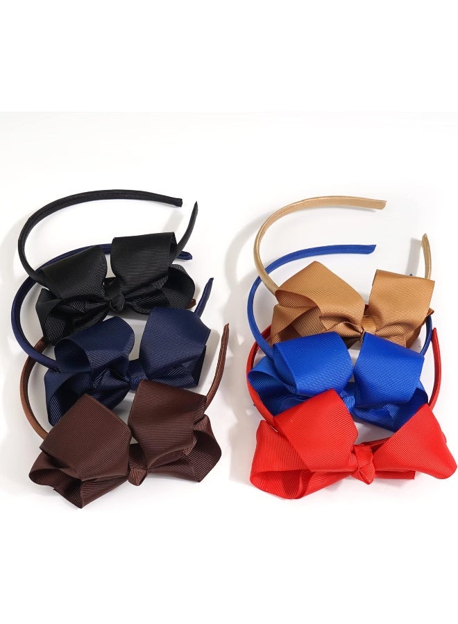 DED DeD 16 Pack Hair Bows Plastic Hair Headband Grosgrain Ribbon Headbands Hair Hoops Hair Accessories for Baby Girls Kid  - Image 3