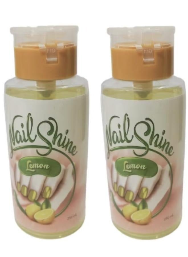 2Pcs Nail Shine Lemon Polish Remover 250 Ml - Image 1