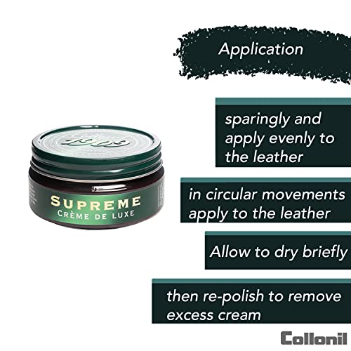 Collonil Leather Shoe Polish 1909 Crème de Luxe Burgundy - Optimum Color Refreshing & Depth - Protects and Nourishes Smooth Leather for a Lasting Glow - 3.38 Fl Oz - Image 2