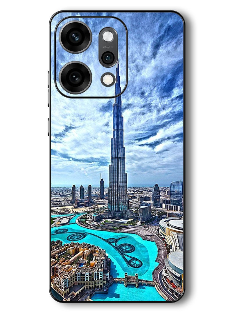 Theodor Case Compatible with Oppo Reno 14 Pro 6.83 Inch Protection Shockproof Bumper Cover Burj Khalifa in Day - Image 1