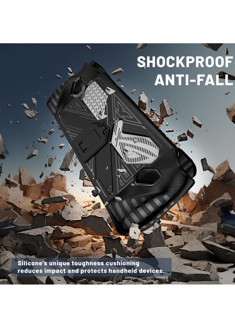 KASTWAVE Travel Handbag, Protection Case for ASUS ROG Ally, with Shock-Absorption and Anti-Scratch Design, Built-in Stand for Game Handheld Console - Anti-Drop Shockproof Shell (Black) - Image 3