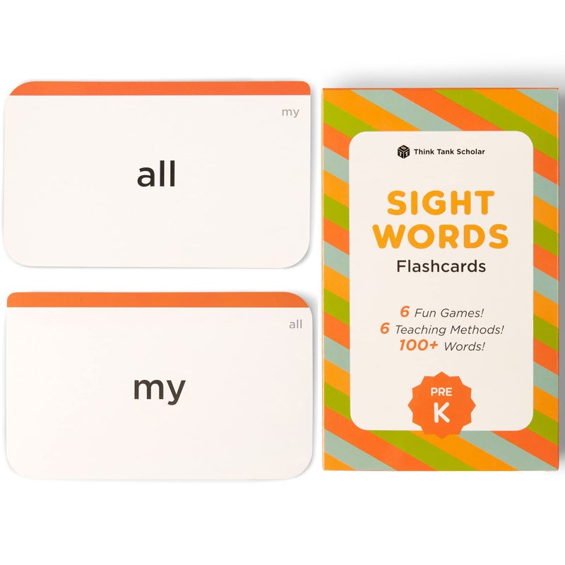 Think Tank Scholar AwardWinning PreK Sight Words Flash Cards 100 Dolch Fry HighFrequency Words Learn to Read for Ages 35 Preschool Kindergarten Homeschool Classroom - Image 2
