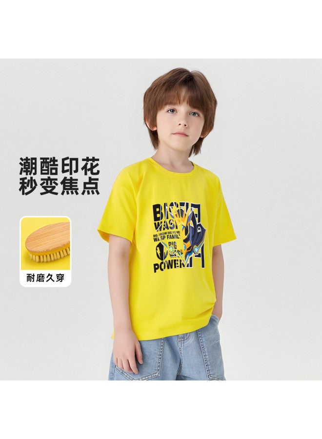 Bumblebee 2025 Summer New T-shirt Comfortable Soft Short Sleeve Boys Casual Fashion Versatile Big Kids Clothing - Image 2