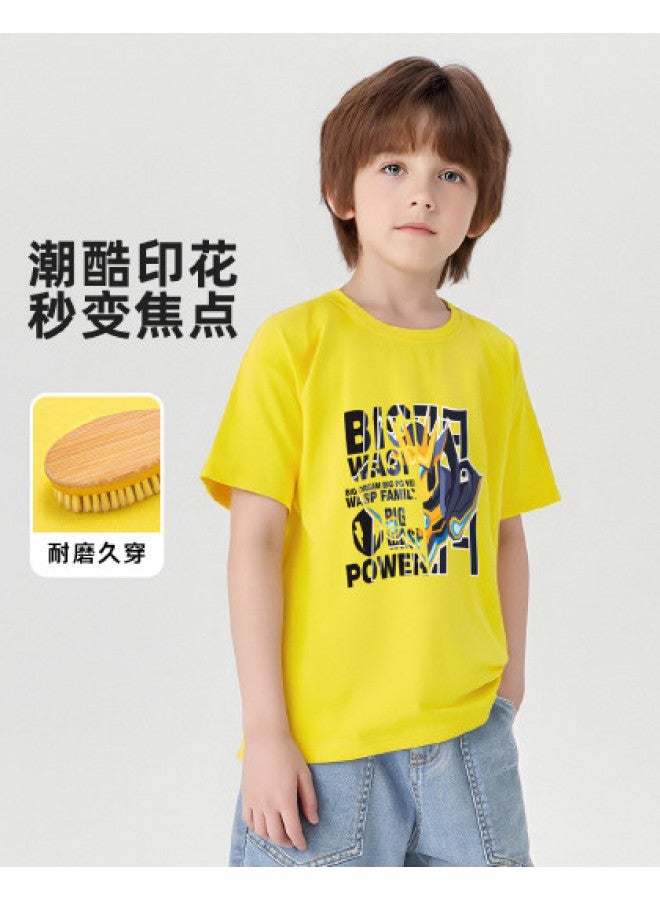 Bumblebee 2025 Summer New T-shirt Comfortable Soft Short Sleeve Boys Casual Fashion Versatile Big Kids Clothing - Image 1