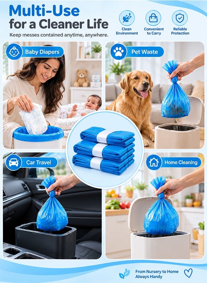 Super ZYouth 6 Packs Nappy Bin Refills, Diaper Disposal Bag Refills, Leak-Resistant Baby Nappy Sacks for Nappy Bin, Easy-Tie Continuous Liner for Home & Nursery, 4.5m Each Pack - Image 5