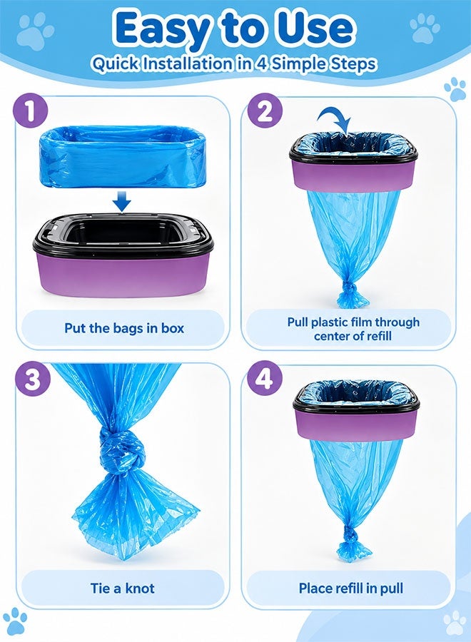 Super ZYouth 6 Packs Nappy Bin Refills, Diaper Disposal Bag Refills, Leak-Resistant Baby Nappy Sacks for Nappy Bin, Easy-Tie Continuous Liner for Home & Nursery, 4.5m Each Pack - Image 2