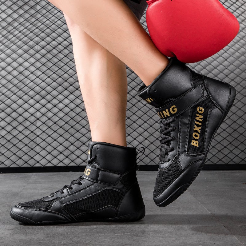 New Children'S Free Fight Boxing Wrestling Shoes Student Competition Training Shoes Men'S And Women'S Fighting Shoes Sanda Special Shoes - Image 3