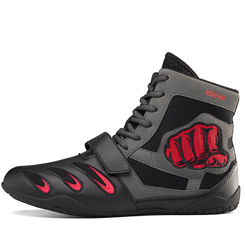 New Children'S Free Fight Boxing Wrestling Shoes Student Competition Training Shoes Men'S And Women'S Fighting Shoes Sanda Special Shoes - Image 1