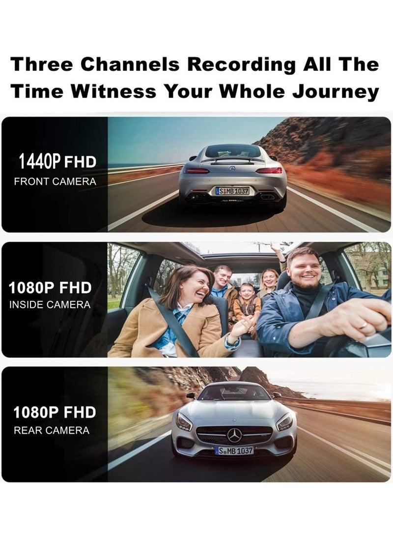 Wevolt - Premium MB-460 2k Ultrahd 3 Camera In-Car Camera (Turkish Menu + GPS + Wifi) - Image 1