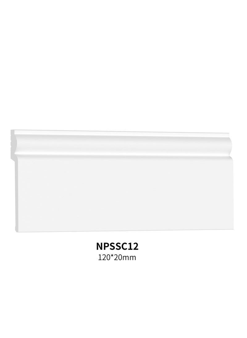 عالم نسيل نعلات من مادة البوليسترين لتغطية نعلة السيراميك  PS Skirting Board - مقاس 12*2*240 سم - كرتون - Image 1