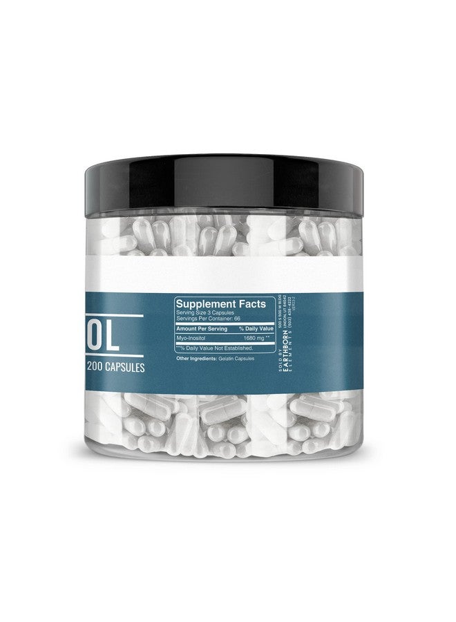 Earthborn Elements Inositol 200 Capsules, Pure & Undiluted, No Additives - Image 3