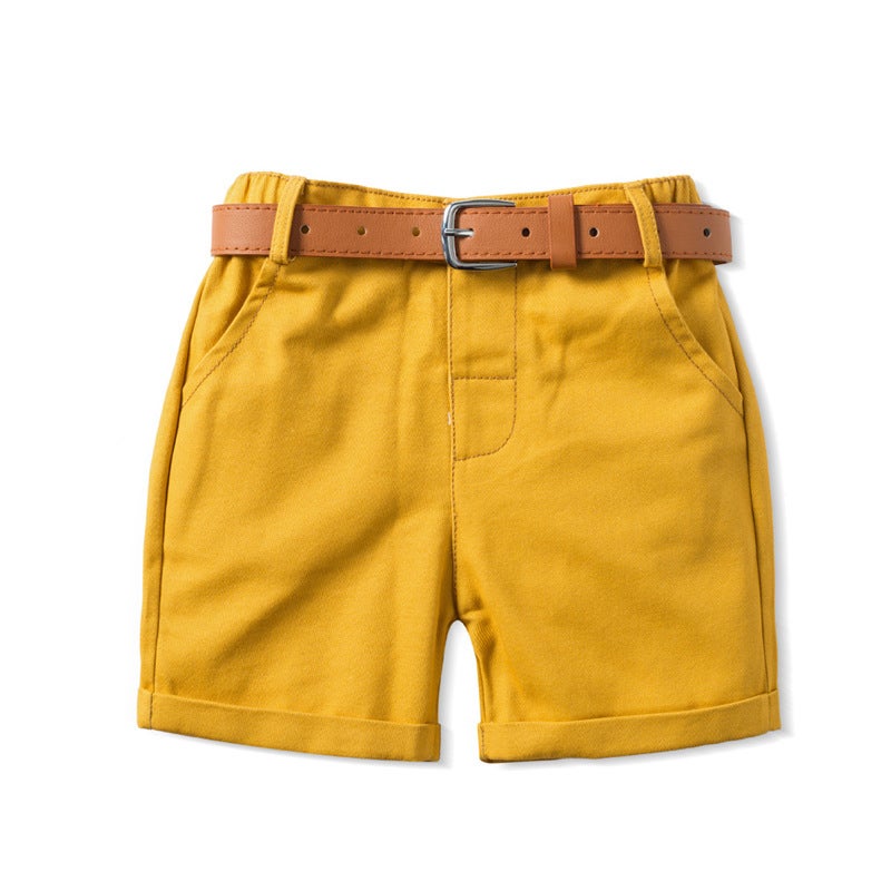Summer New Gentleman Baby Suit Short Sleeve Shorts Set White  - Image 4