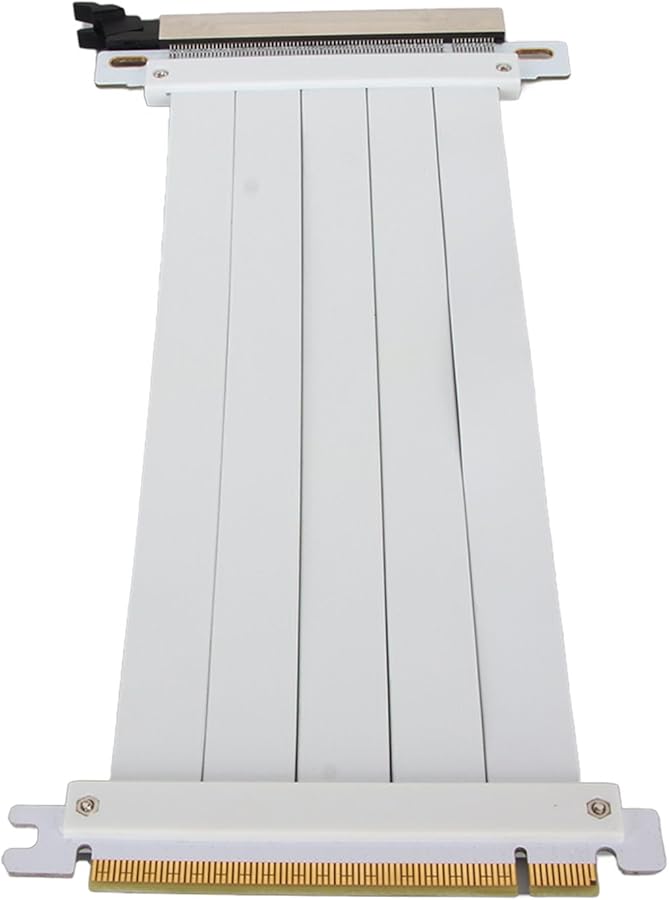 Yosoo PCIE 4 0 X16 Riser Cable 30cm White High Shielding 180 Degree Flexible Extender - Image 5