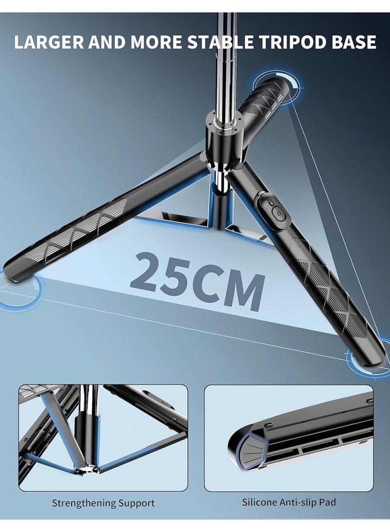 71-Inch Tripod Phone Stand & Selfie Stick – Extendable, 360° Rotation, Wireless Remote, Compatible with iPhone - Image 3