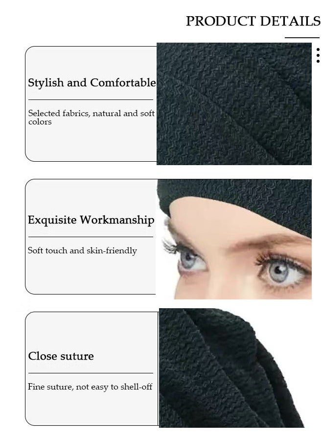 النساء تحت وشاح الحجاب قبعة قبعة قبعة رئيس رأس الحجاب الإسلامي قبعة العمامة إسلامية داخلية الحجاب وشاح القاع القاع كاب ناعم متماسكة غطاء الأنبوب للنساء الفتيات - Image 3